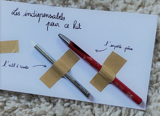 Kit Personnalisation : outils, rivets et fils de broderie